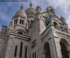 Базилика Сакре-Кёр, является важный религиозный храм расположен на холме Монмартра, Париж, Франция